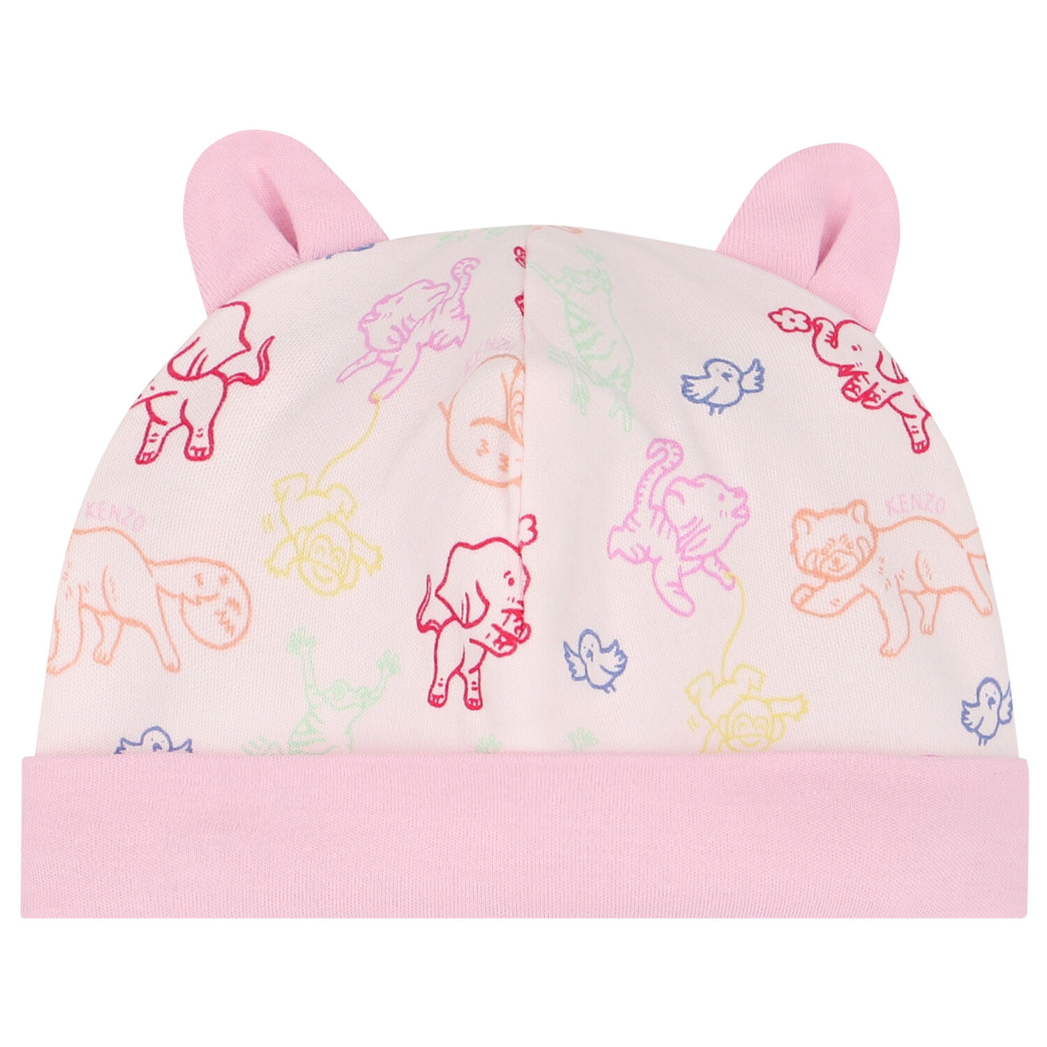 Baby Girls Pink Logo & Animals Babygrows Gift Set, 1, hi-res